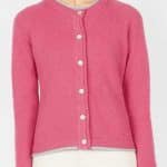 IrelandsEye Knitwear Killiney Cardigan Rose Pink - La Vie en Rose Damesmode