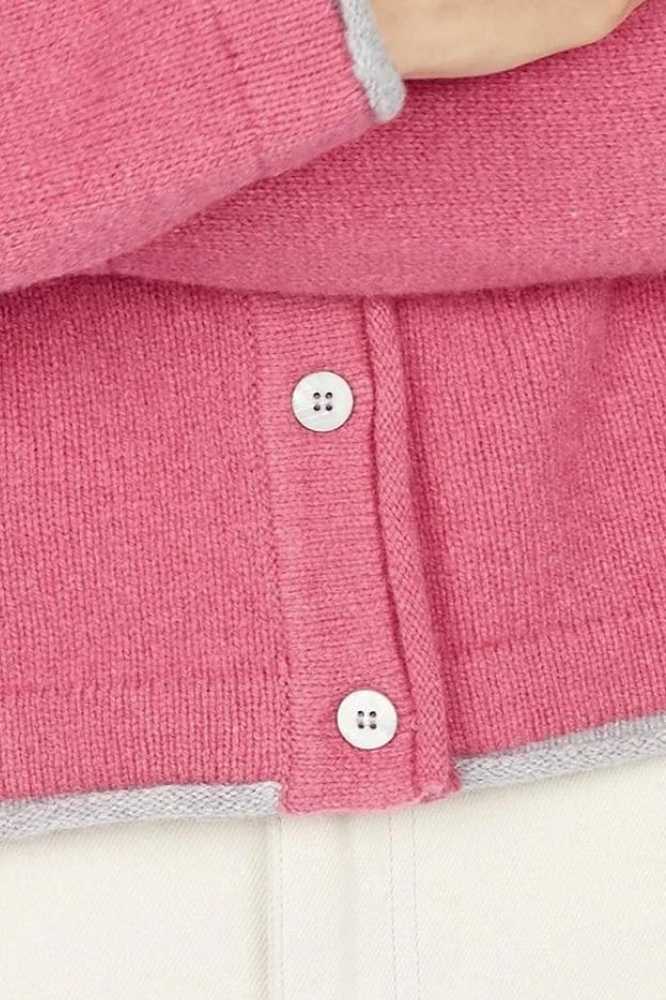 IrelandsEye Knitwear Killiney Cardigan Rose Pink - La Vie en Rose Damesmode