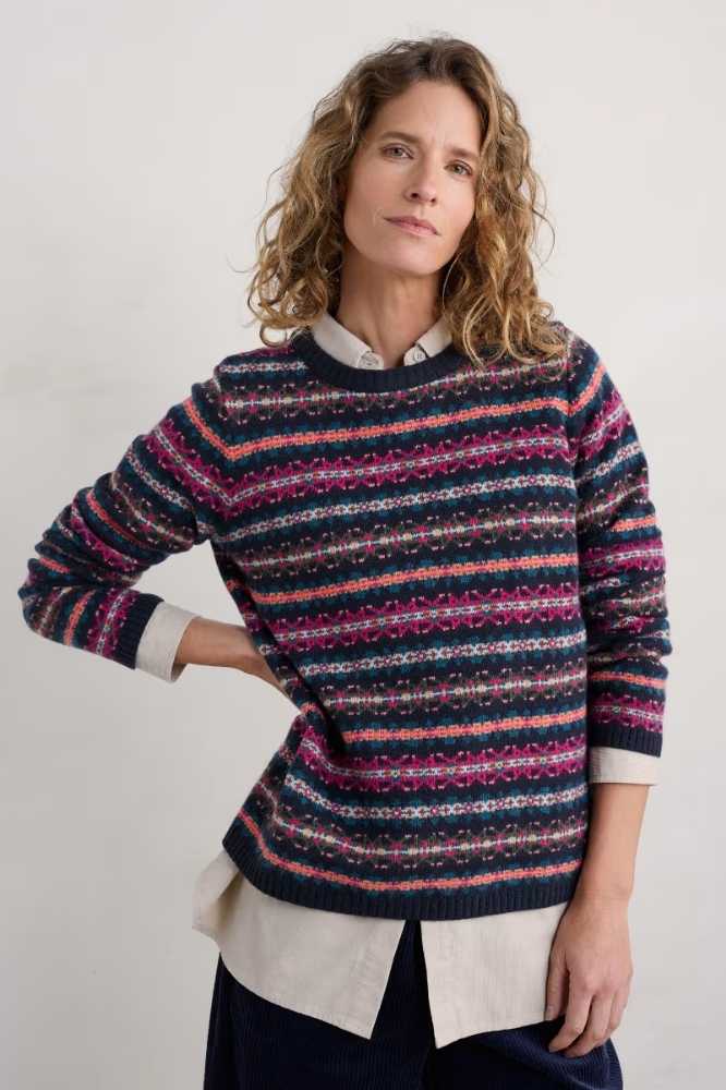 Seasalt Cornwall Cove Jumper Palace Cove Maritime Multi - La Vie en Rose Damesmode