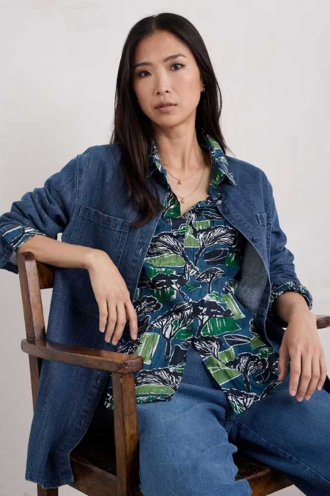 Seasalt Cornwall Larissa Shirt Sketchbook Trees Seas Cave - La Vie en Rose Damesmode (16)