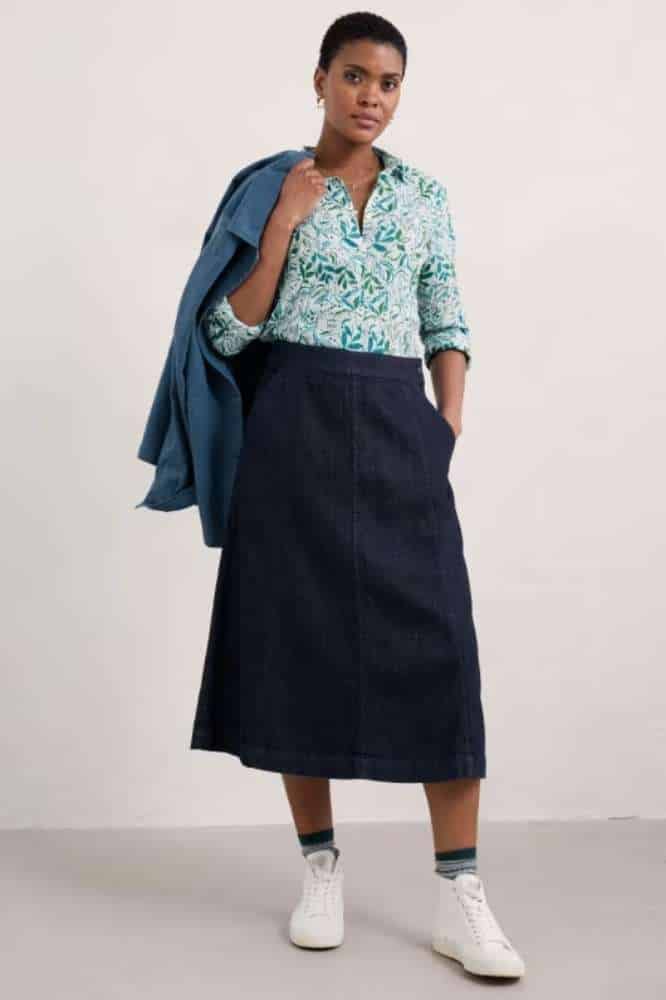 Seasalt Cornwall Larissa Shirt Wandering Peas Chalk - La Vie en Rose Damesmode