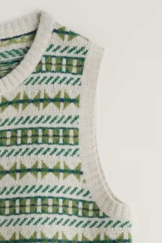 Seasalt Cornwall Lemon Porch Vest Minvor Aran Cut Grass- La Vie en Rose Damesmode