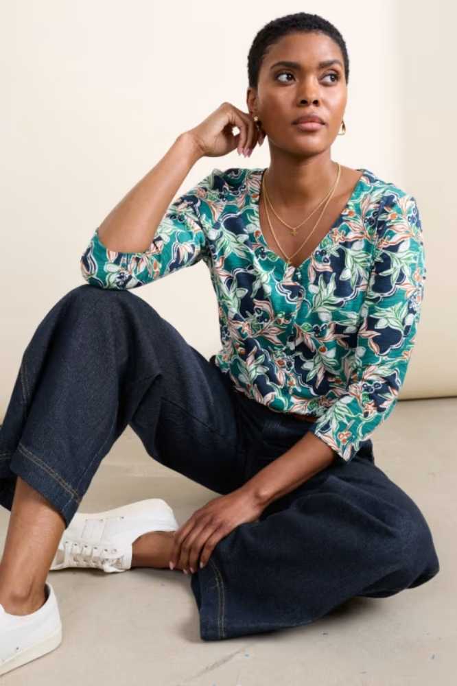 Seasalt Cornwall Studio Glass Top Linear Citrus Rockpool - La Vie en Rose Damesmode