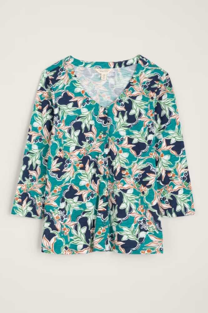 Seasalt Cornwall Studio Glass Top Linear Citrus Rockpool - La Vie en Rose Damesmode