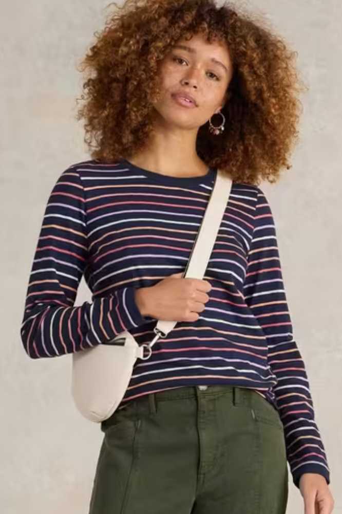 White Stuff Clara Stripe Navy Multi - La Vie en Rose Damesmode