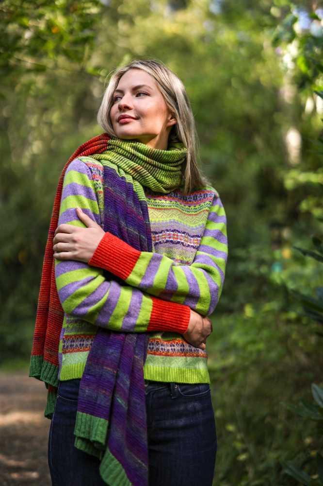 Eribé Treeline Wrap Aubergine- La Vie en Rose Damesmode