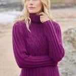 Fisherman Out Of Ireland Merino Cashmere Criss Cross Sweater Foxglove - La Vie en Rose Damesmode (666 x 1000 px)