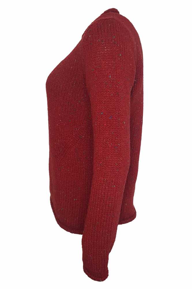 Fisherman out of Ireland Merino Wool Knitted Ladies Sweater Blue Mist - La Vie en Rose Damesmode