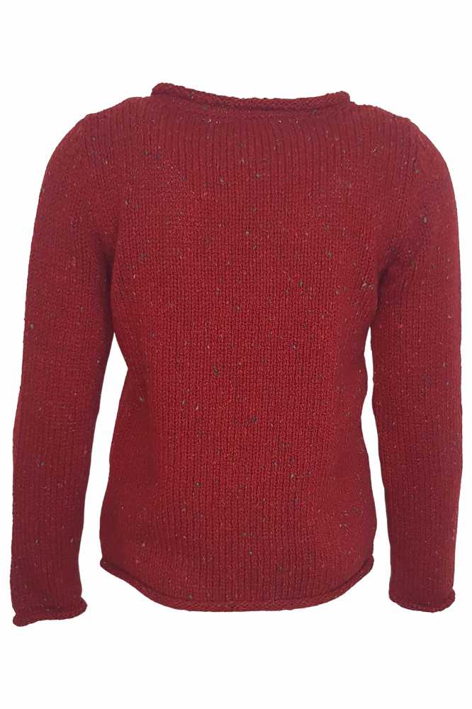 Fisherman out of Ireland Merino Wool Knitted Ladies Sweater Blue Mist - La Vie en Rose Damesmode