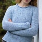 Fisherman out of Ireland Merino Wool Knitted Ladies Sweater Blue Mist SG433V- La Vie en Rose Damesmode
