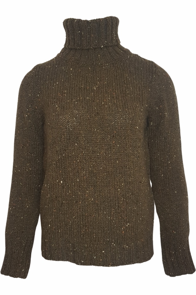 Fisherman out of Ireland Polo Neck Sweater Olive - La Vie en Rose Damesmode