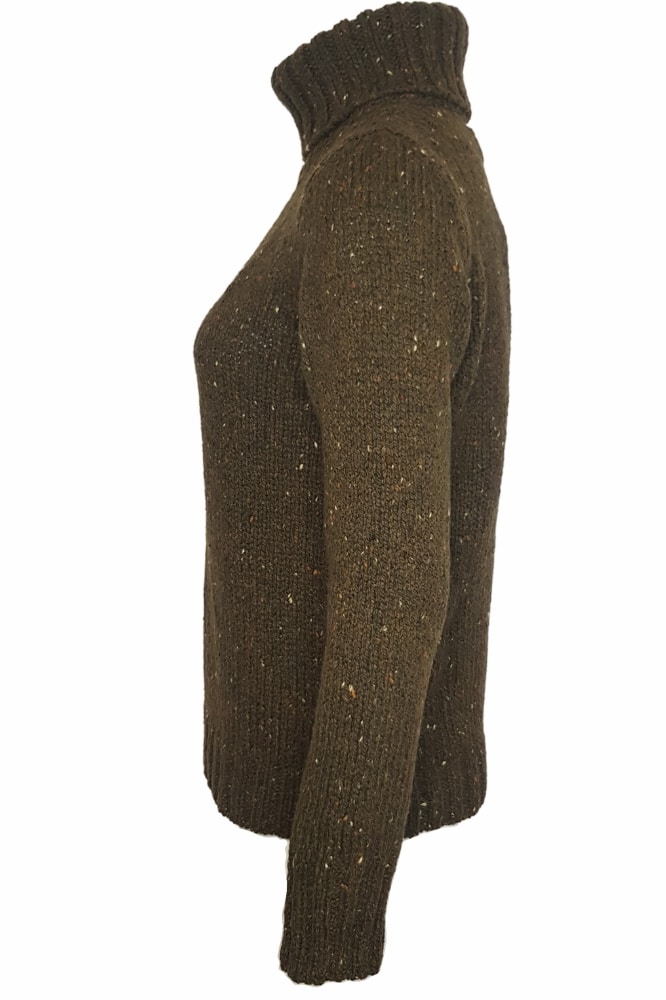 Fisherman out of Ireland Polo Neck Sweater Olive - La Vie en Rose Damesmode