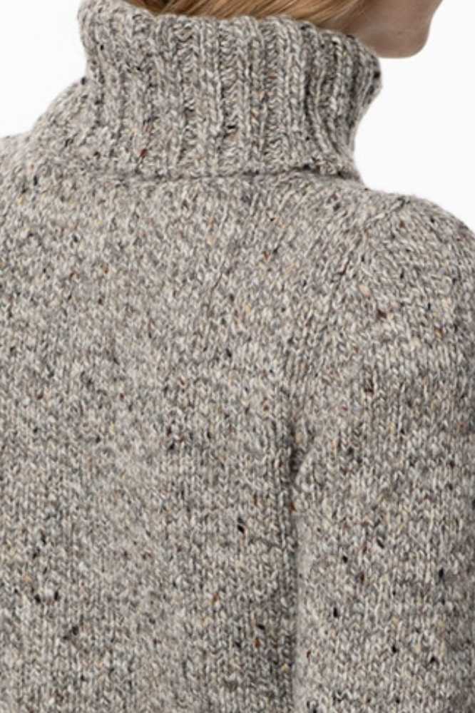 Fisherman out of Ireland Polo Neck Sweater Porridge FSS72M 215 - La Vie en Rose Damesmode