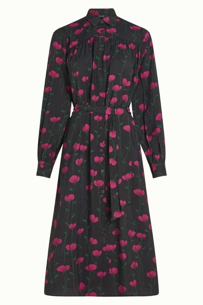 King Louie Amy Dress Harper Black - La Vie en Rose Damesmode