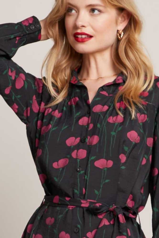 King Louie Amy Dress Harper Black - La Vie en Rose Damesmode