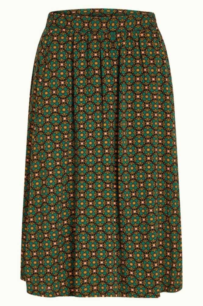 King Louie Layla Skirt Valley Peacock Green- La Vie en Rose Damesmode