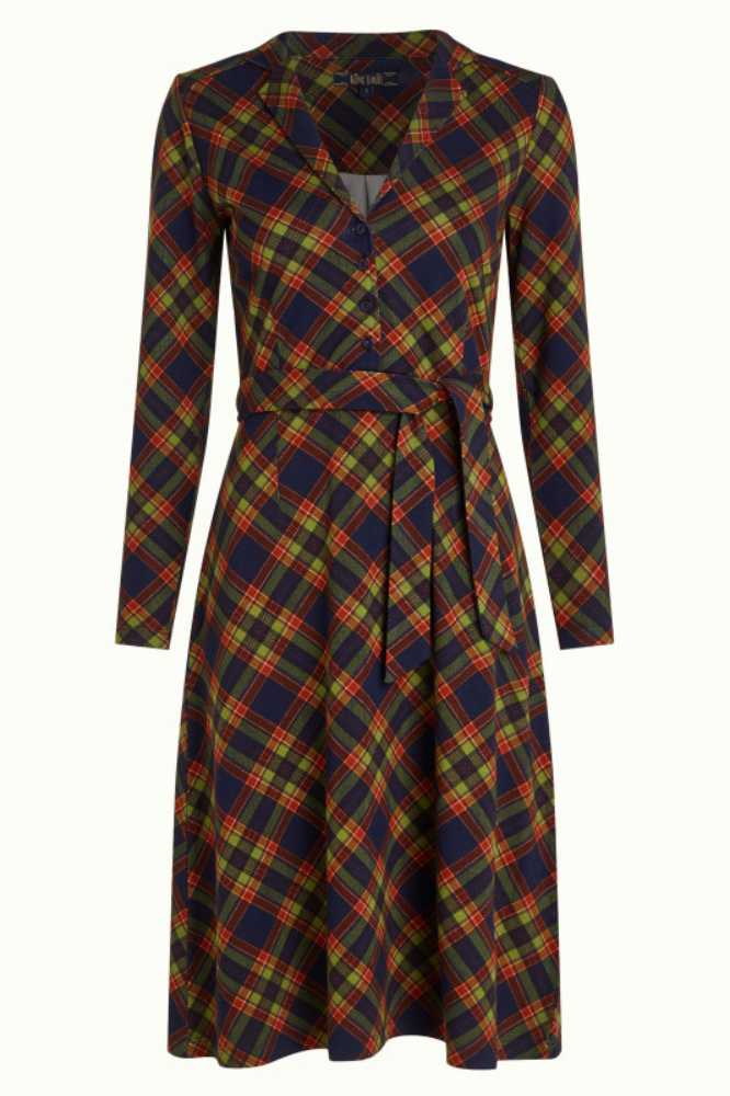 King Louie Lola Dress Bennet Evening Blue - La Vie en Rose Damesmode