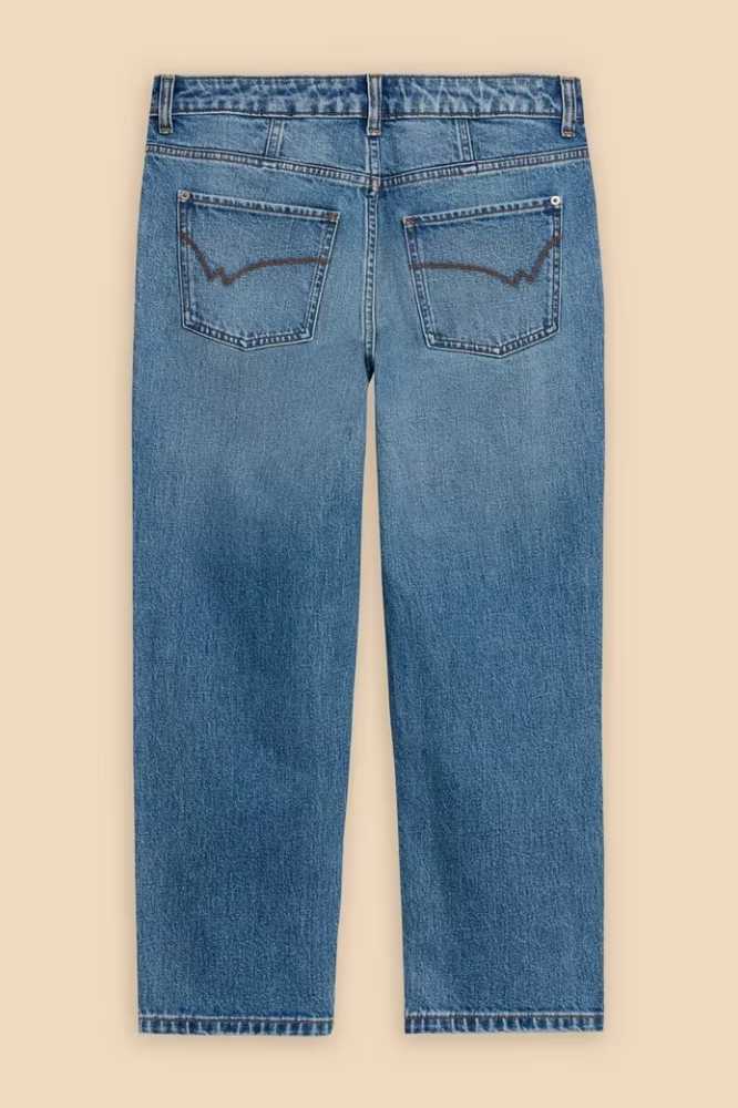 White Stuff Charlie Straight Jean Mid Denim - La Vie en Rose Damesmode