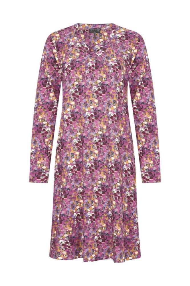 Zilch Dress Pockets Keaves Bordeaux - La Vie en Rose Damesmode