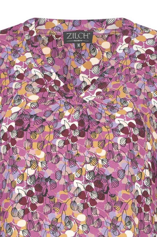 Zilch Dress Pockets Keaves Bordeaux - La Vie en Rose Damesmode