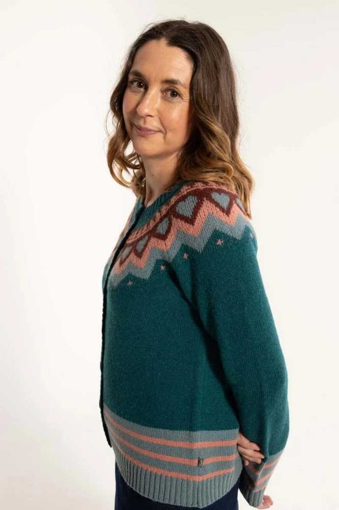 Danefae Dananja Wool Cardigan Dark Slate - La Vie en Rose Damesmode