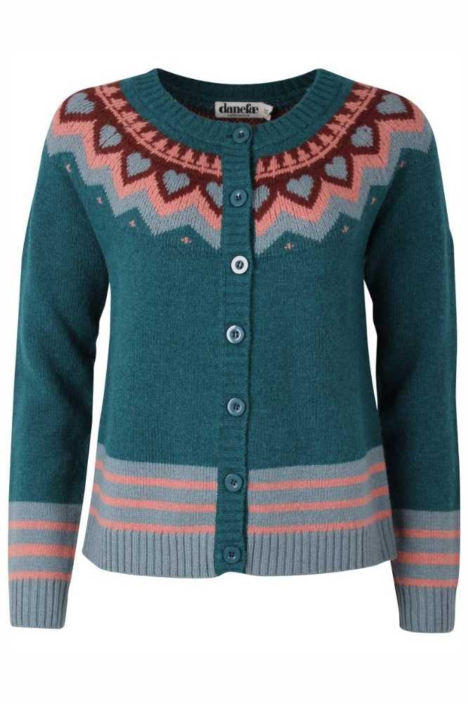 Danefae Dananja Wool Cardigan Dark Slate - La Vie en Rose Damesmode