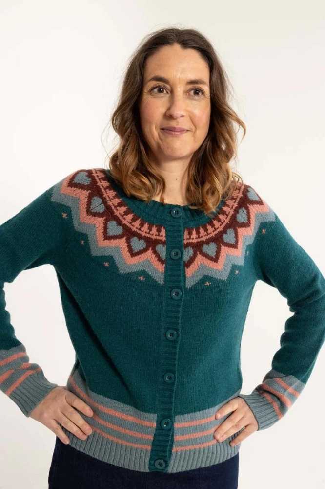 Danefae Dananja Wool Cardigan Dark Slate - La Vie en Rose Damesmode