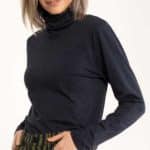 Danefae Danemanna Modal Rollneck Tee Black - La Vie en Rose Damesmode