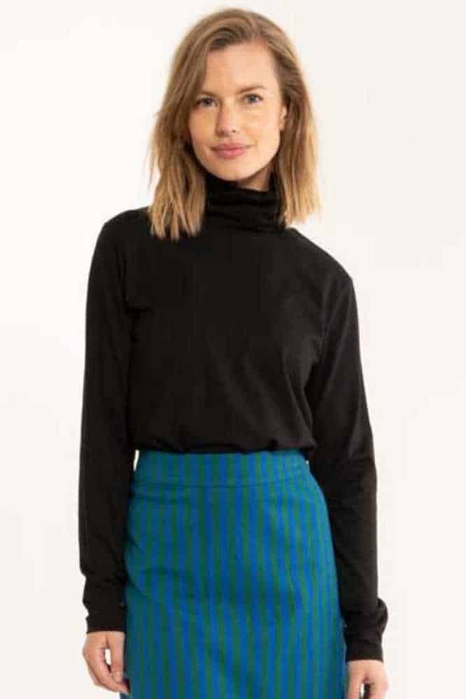 Danefae Danemanna Modal Rollneck Tee Dark Navy - La Vie en Rose Damesmode