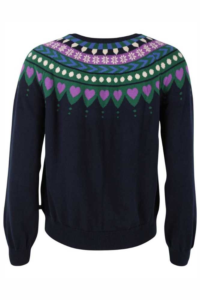 Danefae Danesweetheart Cardigan Dark Navy Cotton Knit - La Vie en Rose Damesmode