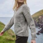Fisherman out of Ireland Donegal Fleck V Neck Sweater Rabbit SK805M - La Vie en Rose Damesmode