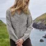 Fisherman out of Ireland Donegal Fleck V Neck Sweater Rabbit SK805M - La Vie en Rose Damesmode