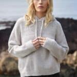Fisherman out of Ireland Whisper Merino-Cashmere Hoodie Oyster SL911T - La Vie en Rose Damesmode