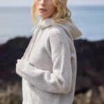 Fisherman out of Ireland Whisper Merino-Cashmere Hoodie Oyster SL911T - La Vie en Rose Damesmode