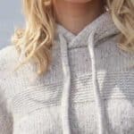 Fisherman out of Ireland Whisper Merino-Cashmere Hoodie Oyster SL911T - La Vie en Rose Damesmode