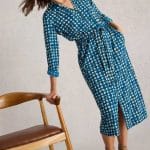 White Stuff Annie Jersey Shirt Dress Blue Print - La Vie en Rose Damesmode