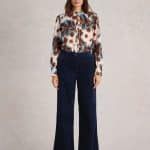 White Stuff Belle Cord Wide Leg Trouser Dark Navy - La Vie en Rose Damesmode