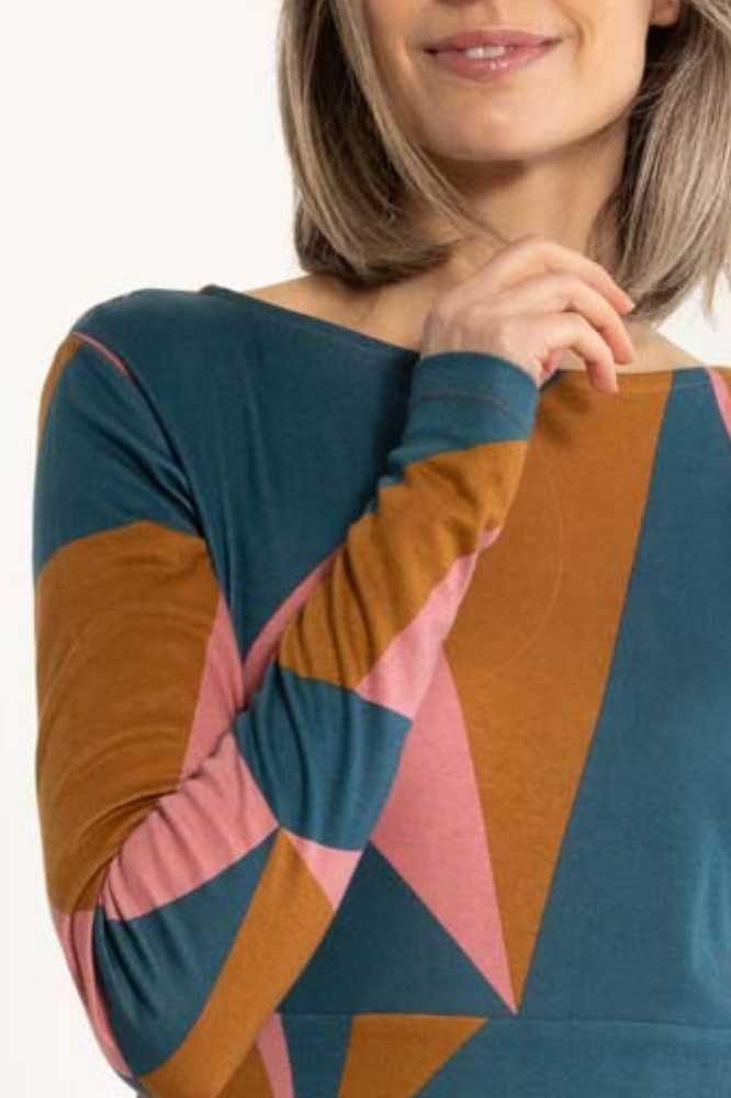 Danefae Danesigrid Interlock Dress Tobacco Triangulate- La Vie en Rose Damesmode