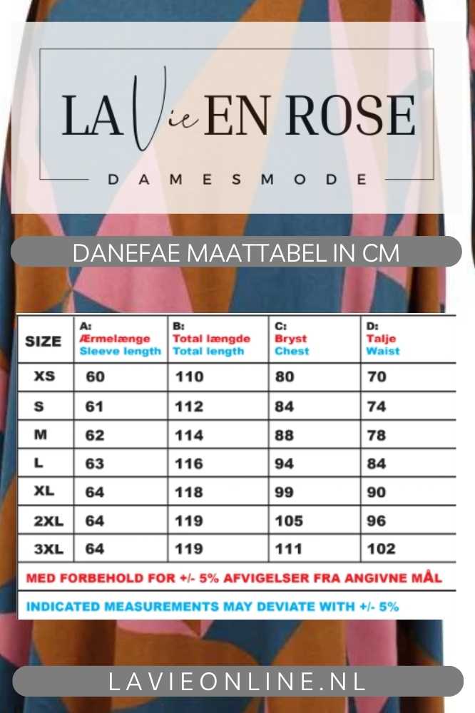 Danefae Danesigrid Interlock Dress Tobacco Triangulate- La Vie en Rose Damesmode