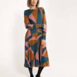 Danefae Danesigrid Interlock Dress Tobacco Triangulate- La Vie en Rose Damesmode