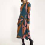 Danefae Danesigrid Interlock Dress Tobacco Triangulate- La Vie en Rose Damesmode