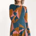 Danefae Danesigrid Interlock Dress Tobacco Triangulate- La Vie en Rose Damesmode