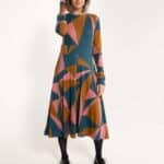 Danefae Danesigrid Interlock Dress Tobacco Triangulate- La Vie en Rose Damesmode