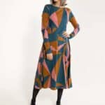 Danefae Danesigrid Interlock Dress Tobacco Triangulate- La Vie en Rose Damesmode