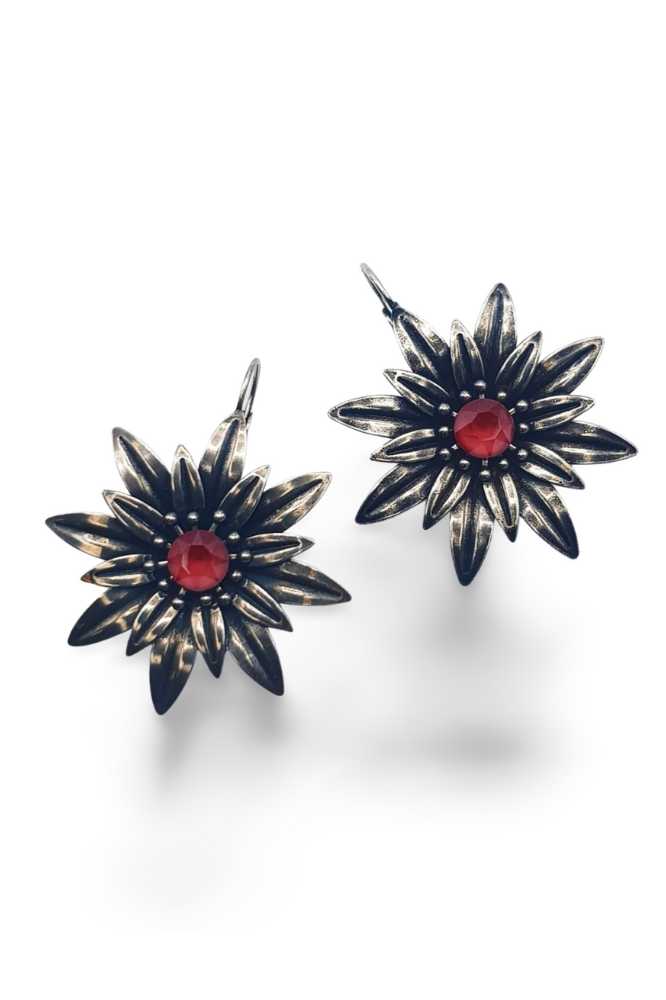 Nell Bijoux Daisies Earring Silver Coral - La Vie en Rose Damesmode Enkhuizen