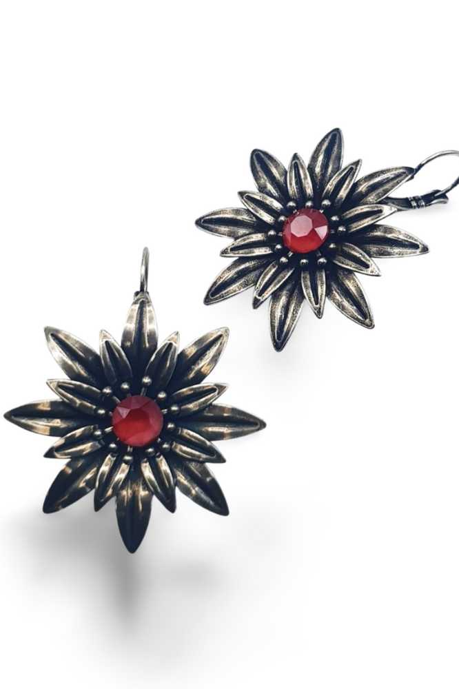Nell Bijoux Daisies Earring Silver Coral - La Vie en Rose Damesmode Enkhuizen