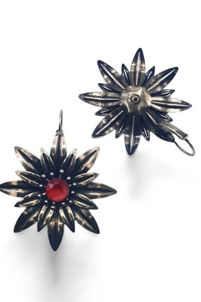 Nell Bijoux Daisies Earring Silver Coral - La Vie en Rose Damesmode Enkhuizen