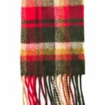 John Hanly Irish Wool Scarf Long 1902 Red Green Check