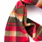 John Hanly Irish Wool Scarf Long 1902 Red Green Check