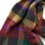 John Hanly Irish Wool Scarf Long 1985 Mustard Green Rust